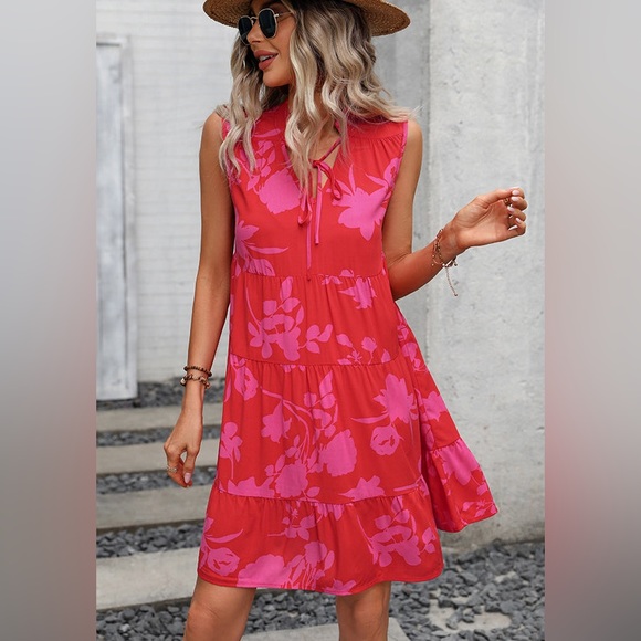 Beachsissi Dresses & Skirts - NWT Beachsissi Floral Sleeveless Dress Size XL 16/18